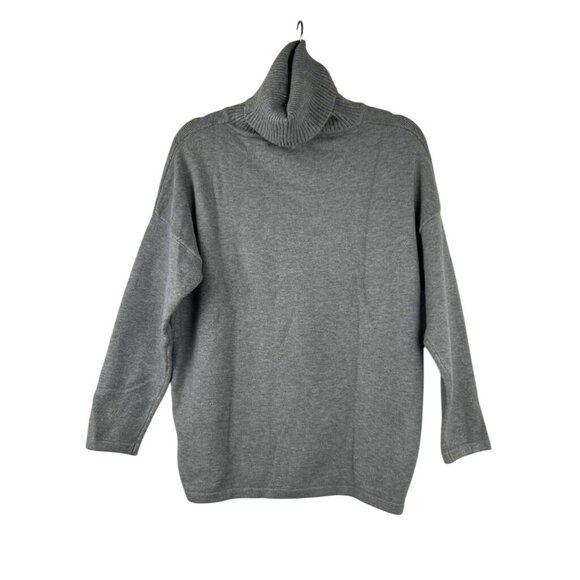 NWT Tempo Paris Women's Size Small/Medium Gray Sweater Turtleneck - Picture 1 of 15